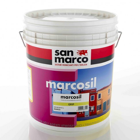 Fondo di collegamento ai silicati Marcosil grip San Marco per esterni (secchio 15 Litri)