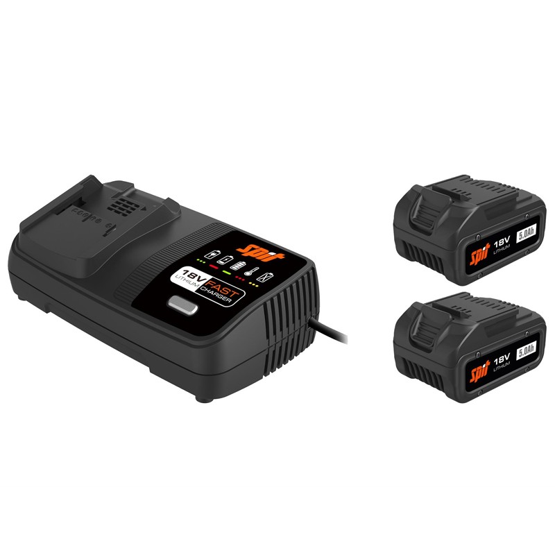 Energy Pack Spit con 2 batterie 18V 5.0 Ah e caricabatterie Spit - 1
