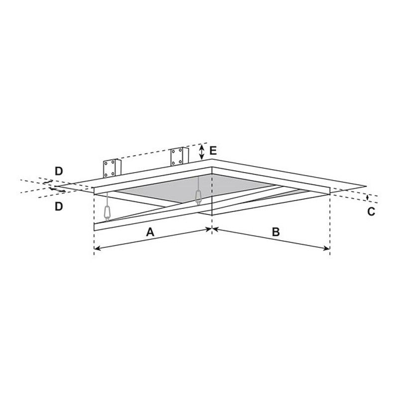 Botole d'ispezione FF Systems F1 300x200mm per soffitti/pareti in cartongesso, lastra idro 12,5 mm (2pz) FF Systems - 5