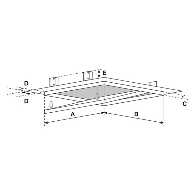 Botole d'ispezione FF Systems F2 300x200mm per soffitti/pareti in cartongesso, lastra idro 12,5mm(2pz) FF Systems - 6