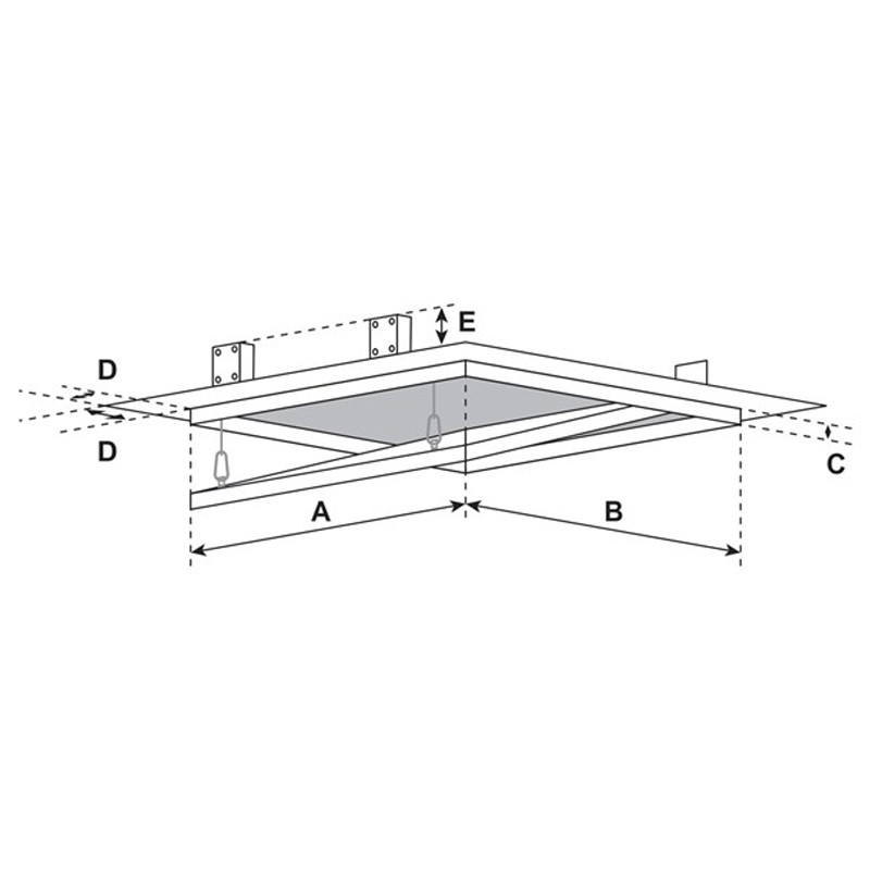 Botole d'ispezione acustiche FF Systems F2 AKL per soffitti/pareti in cartongesso, 12,5mm(2pz) FF Systems - 6