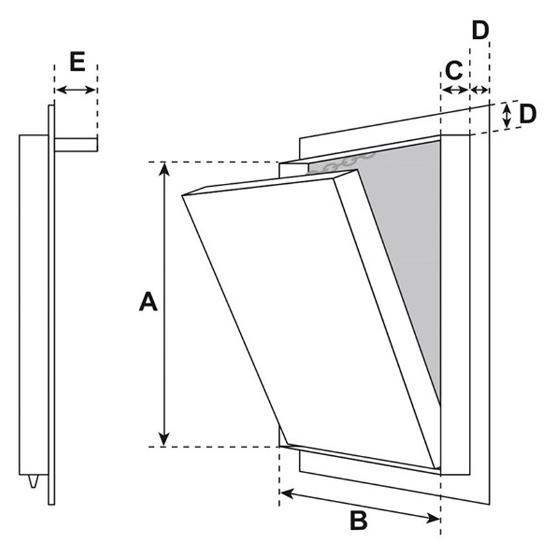 Botole d'ispezione piastrellabili FF Systems F3 per pareti in cartongesso, 12,5mm(2pz) FF Systems - 5