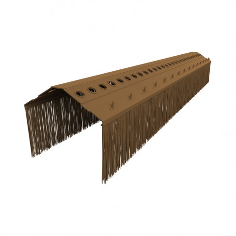 Sottocolmo ventilato rigido Riwega Venti-tech marrone in PVC, 75x175x1000mm