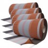 Sottocolmo ventilato Riwega Euro-Roll nero in PP e alluminio, 310mmx5metri