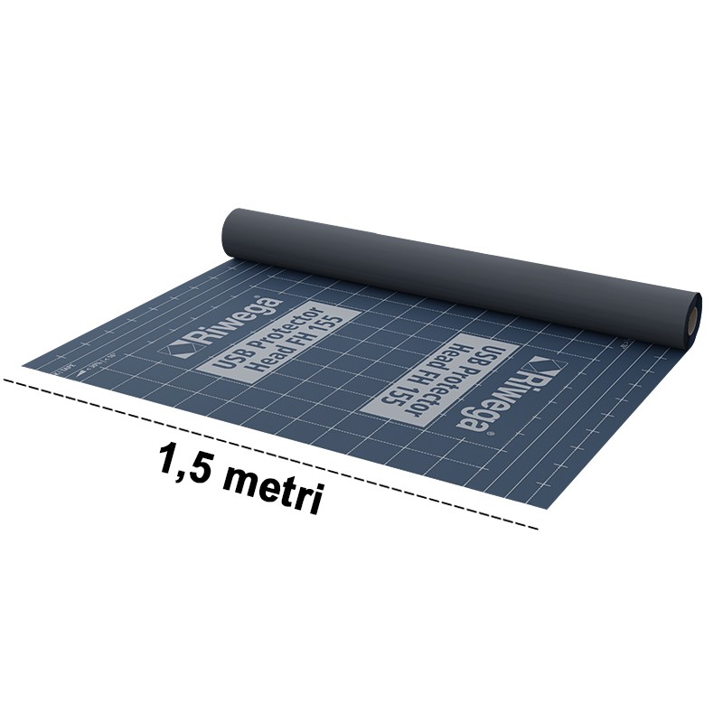 Membrana da tetto impermeabile traspirante Riwega USB Protector Head FH 155 TOP SK in PP doppia banda adesiva(rotolo 1,5x50mt) R