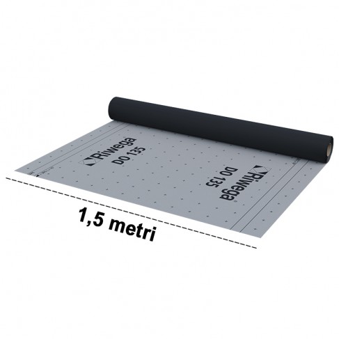 Membrana da tetto impermeabile traspirante Riwega DO 135 TOP SK in PP con doppia banda adesiva(rotolo 1,5x50 metri) Riwega - 1