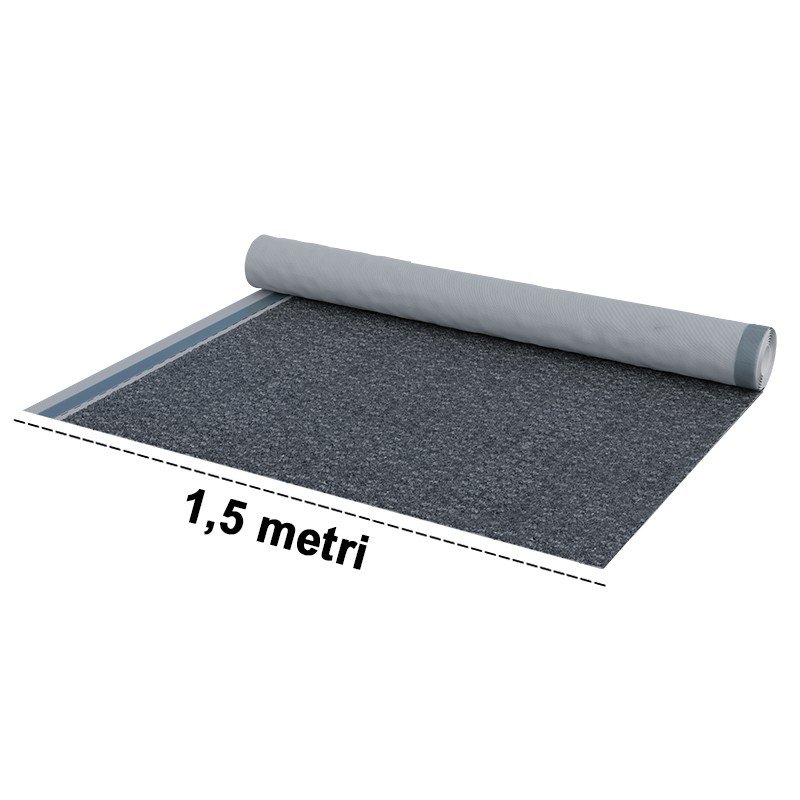 Strato separatore per coperture in metallo Riwega USB Drenlam Diff TOP SK in PP con doppia banda adesiva (rotolo 1,5x24mt) Riweg