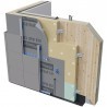 Membrana da parete impermeabile traspirante Riwega USB Wall 120 TOP SK in PP con doppia banda adesiva (rotolo 1,5x50 metri) Riwe