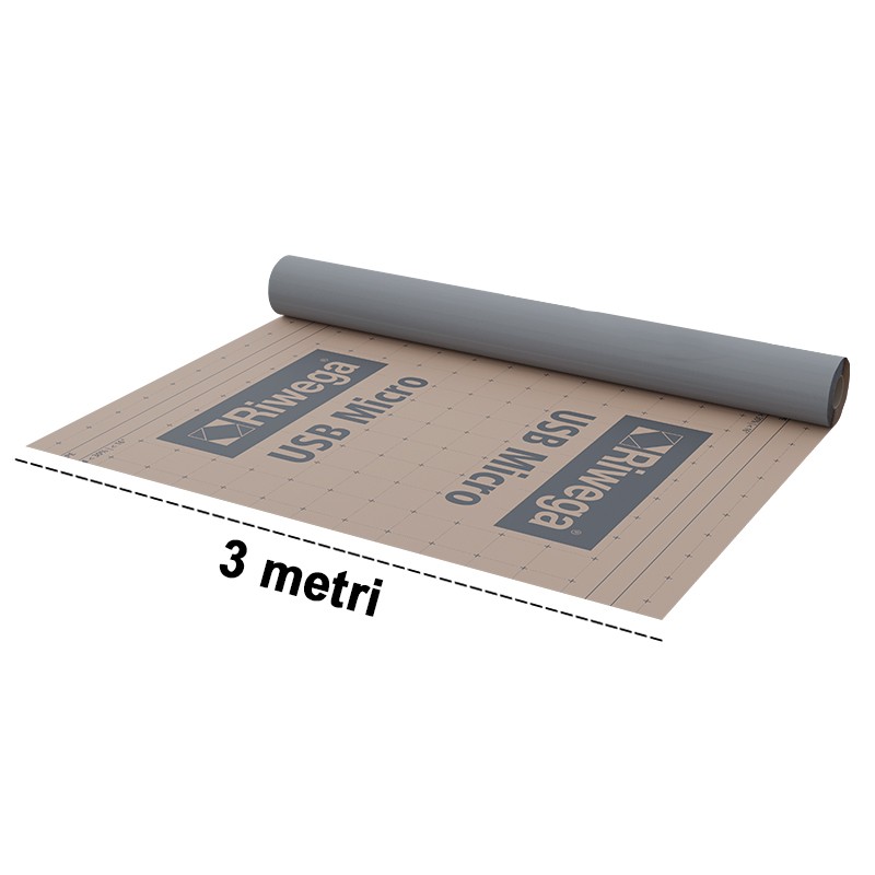 Telo barriera contro il vapore per tetti Riwega USB Micro alta resistenza meccanica (rotolo 3x50 metri) Riwega - 1