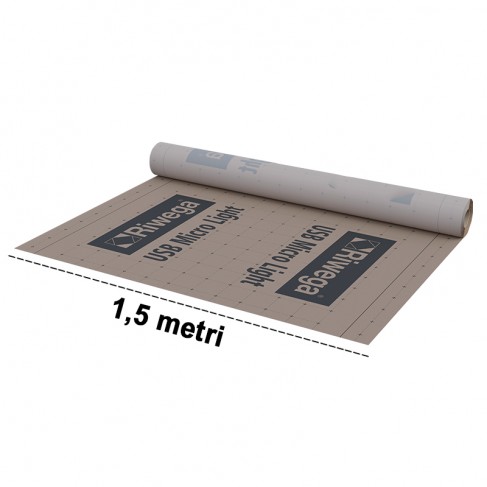 Telo barriera contro il vapore per tetti Riwega USB Micro Light leggera e maneggevole (rotolo 1,5x50 metri) Riwega - 1