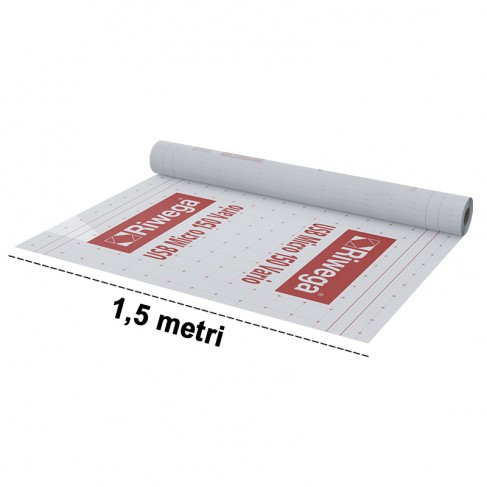 Telo barriera contro il vapore per tetti Riwega USB Micro 150 Vario a igrometria variabile (rotolo 1,5x50 metri) Riwega - 1