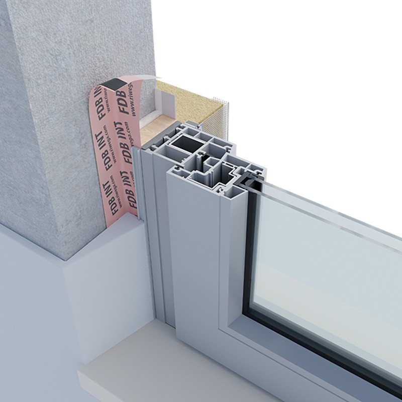 Nastri adesivi freno al vapore FDB INT AC+BU Riwega per serramenti interni banda acrilica/butilica (75mmx25m) (5pz) Riwega - 2