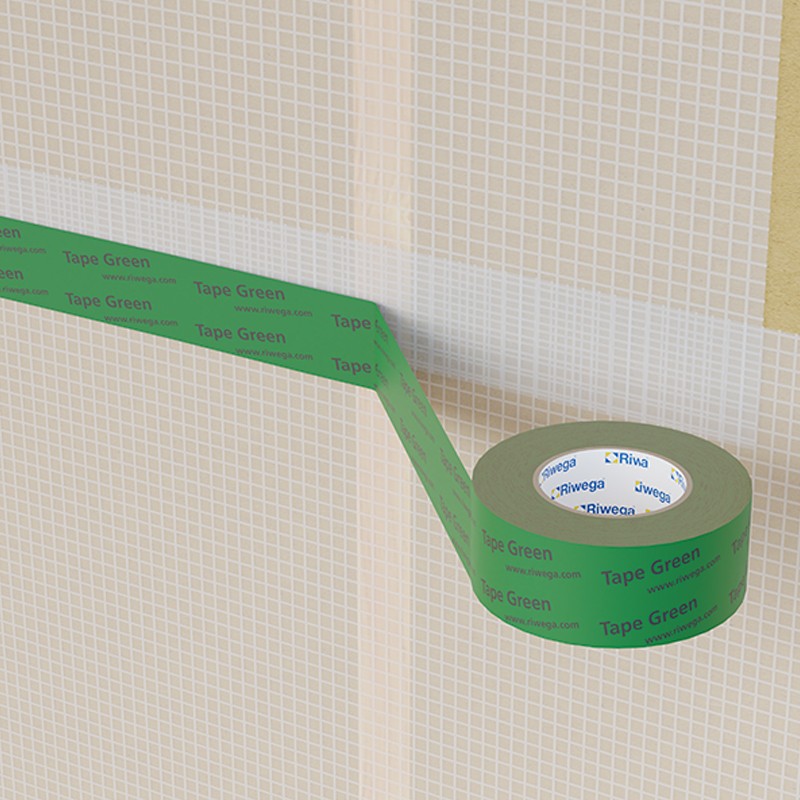 Bande adesive acriliche Riwega Tape Green sigillatura schermi al vapore e legno (rotolo 50mmx25m)(12pz) Riwega - 2